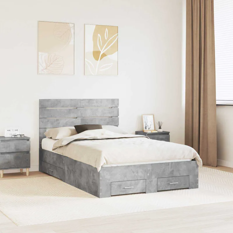 Lovos rėmas su stalčių su galvūgalio Apdirbta mediena