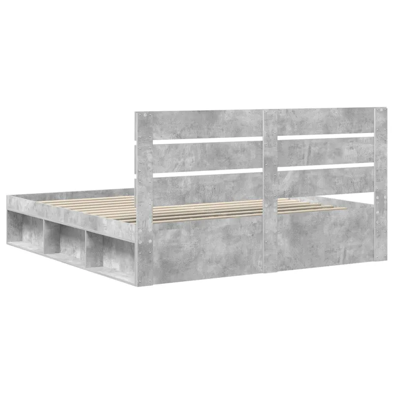 Lovos rėmas Betoninė 180 x 200 cm Kietos pušies mediena