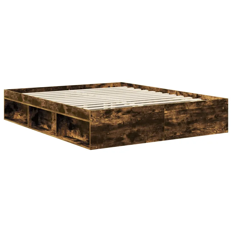 Lovos rėmas Rūkyta ąžuolas 160 x 200 cm Kietos pušies mediena