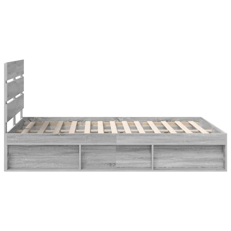 Lovos rėmas Pilkas Sonoma 150 x 200 cm Kietos pušies mediena