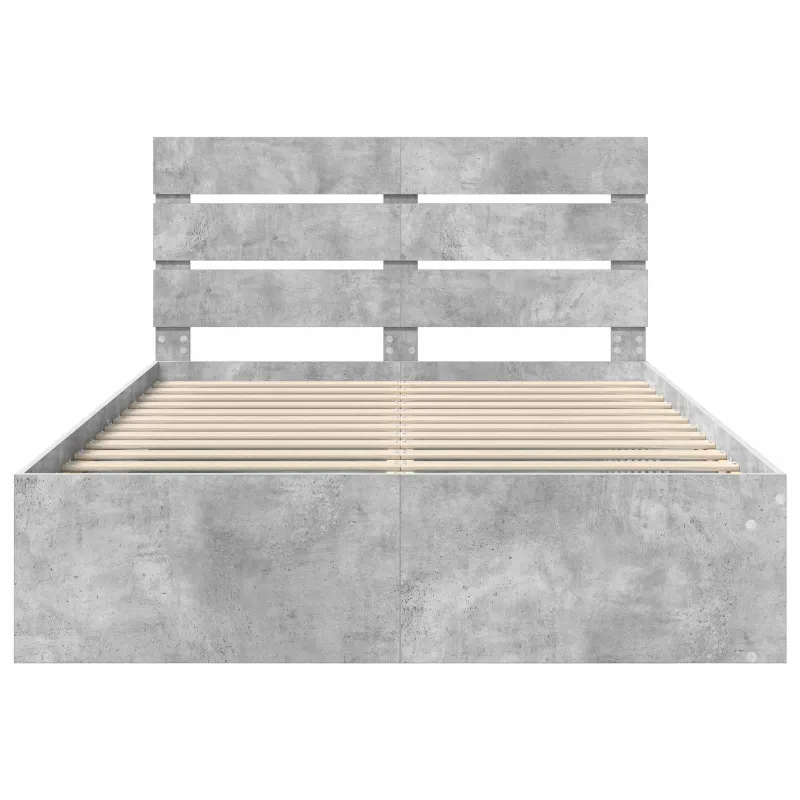 Lovos rėmas Betoninė 140 x 200 cm Kietos pušies mediena