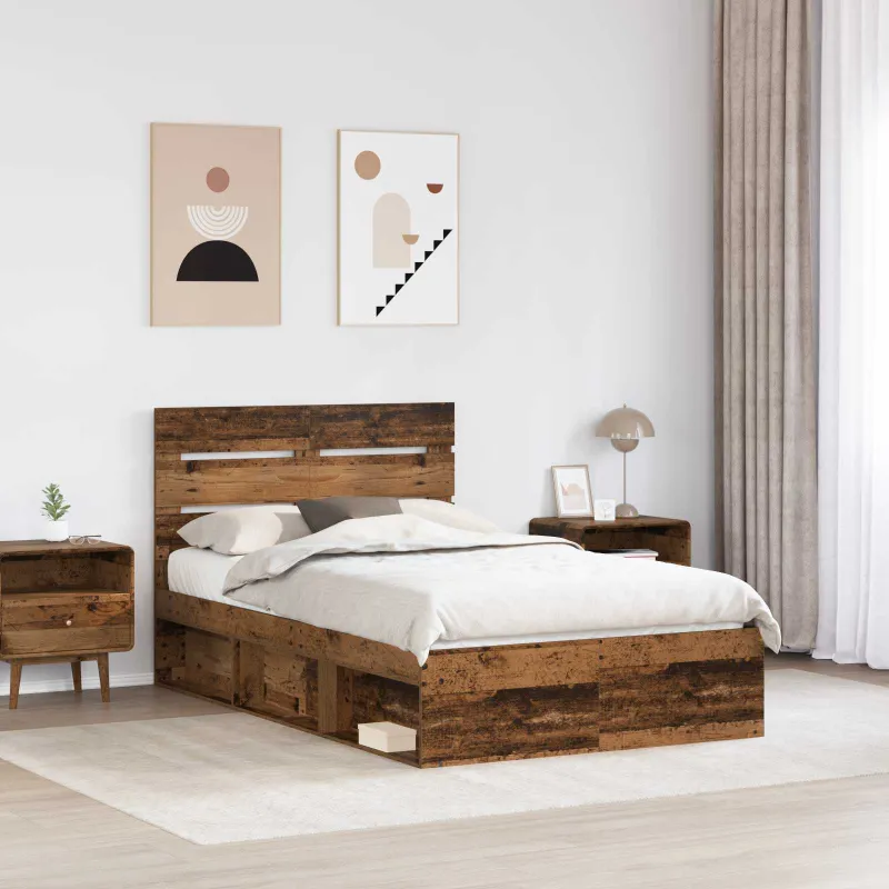 Lovos rėmas Senas medis 120 x 200 cm Kietos pušies mediena