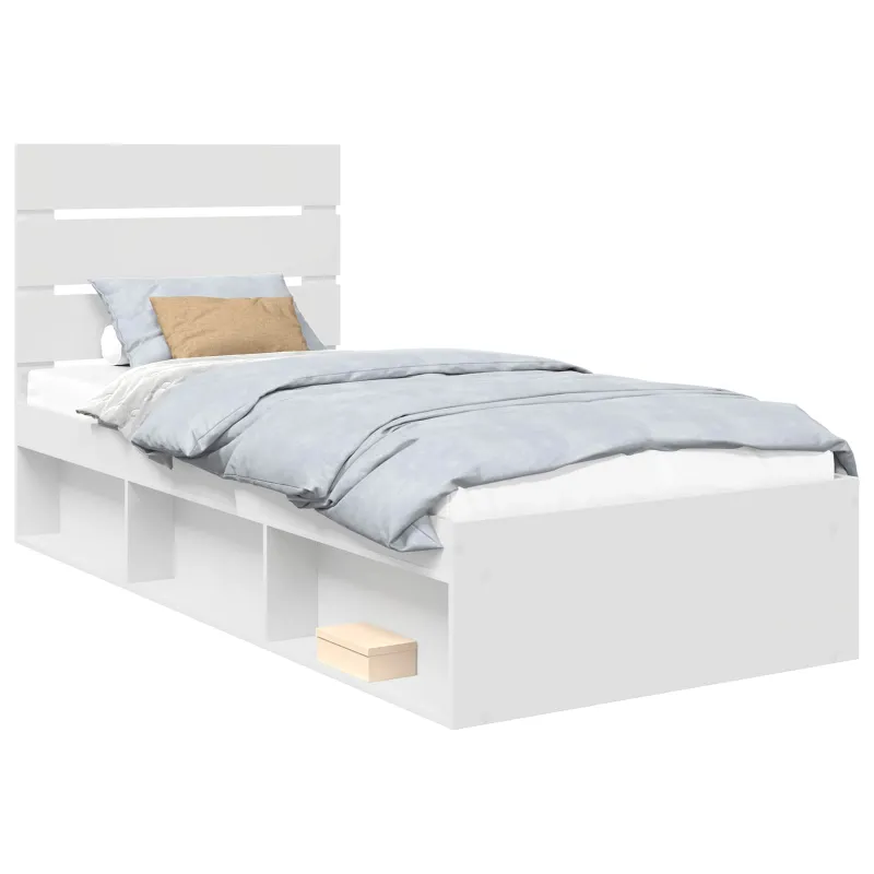 Lovos rėmas Balta 100 x 200 cm Kietos pušies mediena