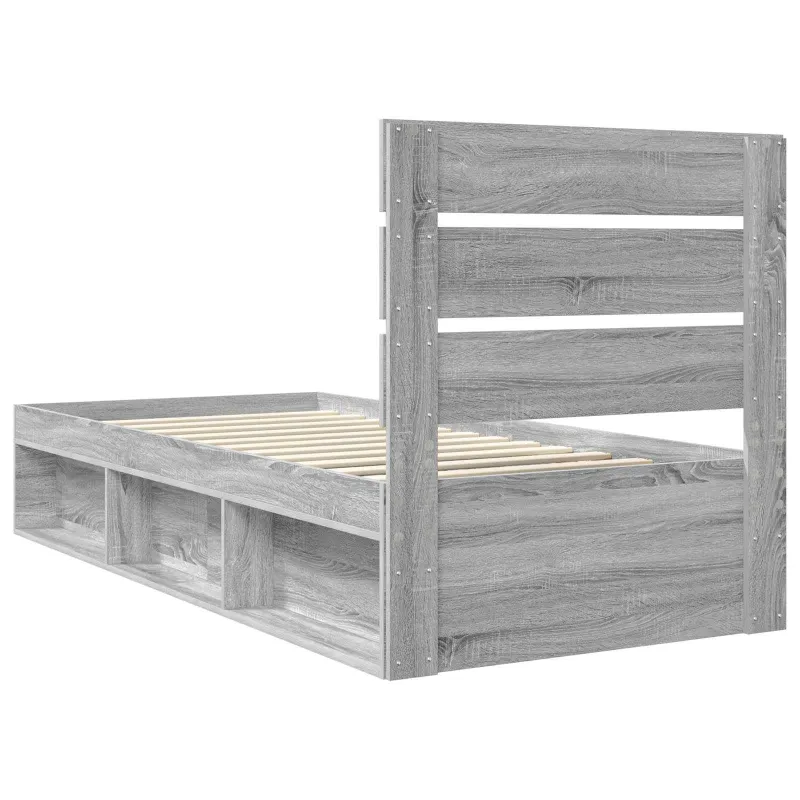 Lovos rėmas Pilkas Sonoma 100 x 200 cm Kietos pušies mediena