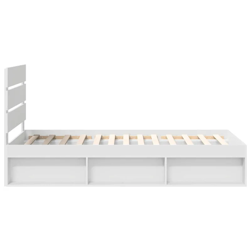 Lovos rėmas Balta 90 x 200 cm Kietos pušies mediena