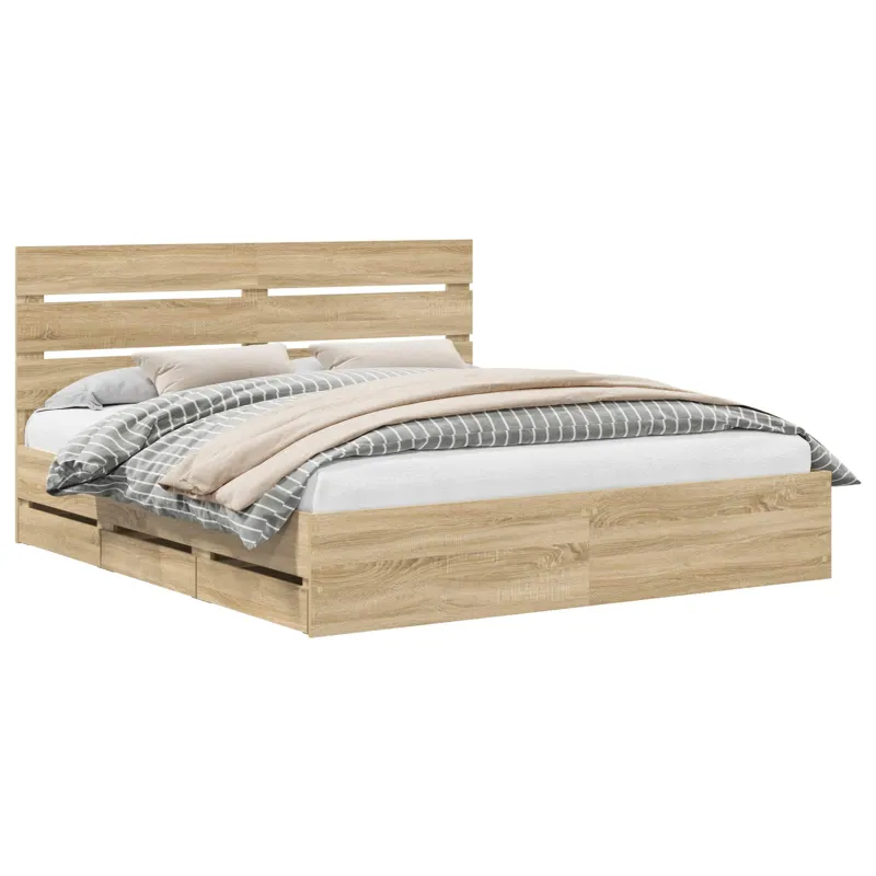 Lovos rėmas Sonoma ąžuolas 200 x 200 cm Inžinerinė mediena