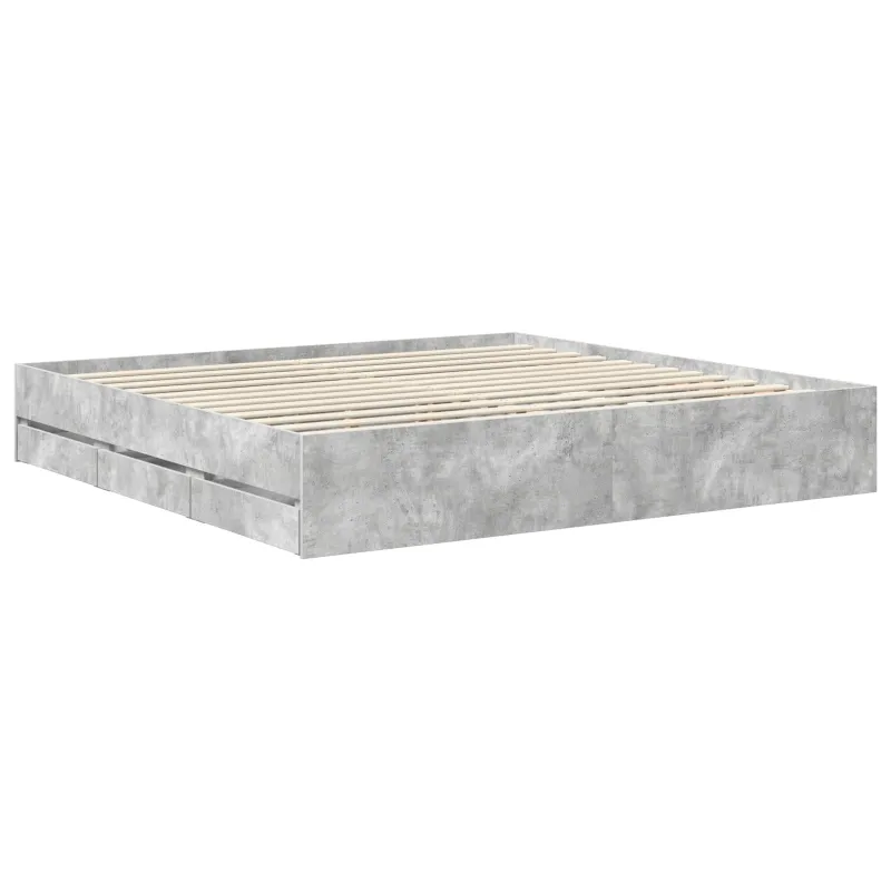Lovos rėmas Betono pilka 200 x 200 cm Inžinerinė mediena