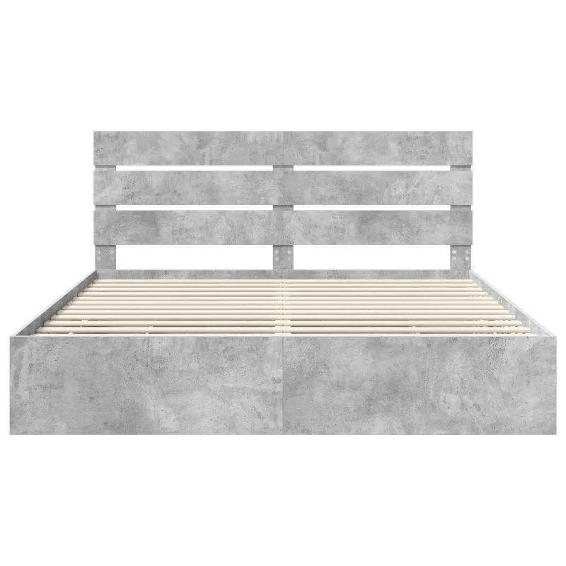 Lovos rėmas Betono pilka 200 x 200 cm Inžinerinė mediena