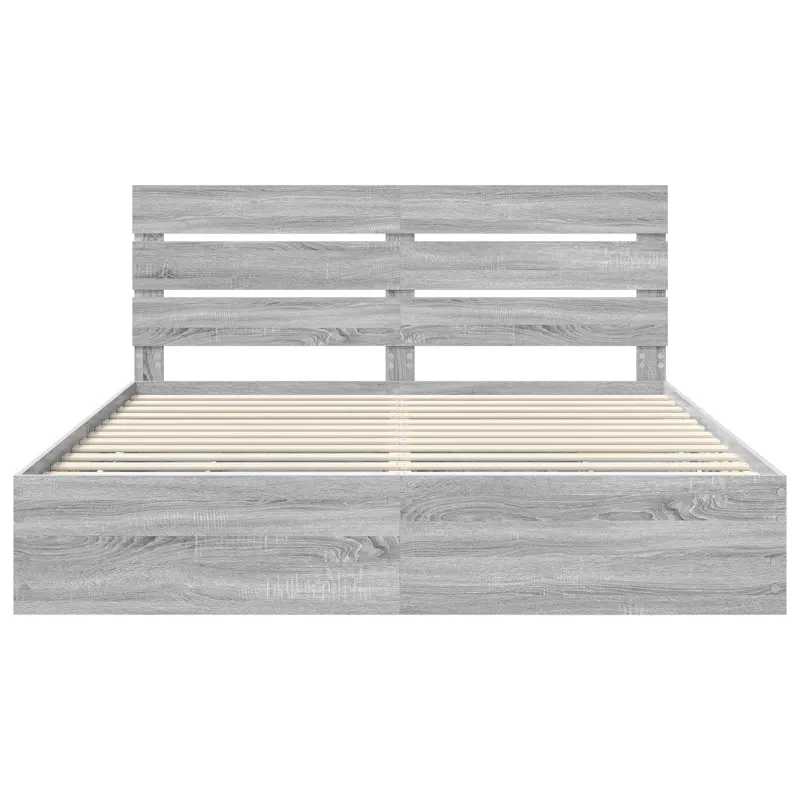 Lovos rėmas Pilkas Sonoma 200 x 200 cm Inžinerinė mediena