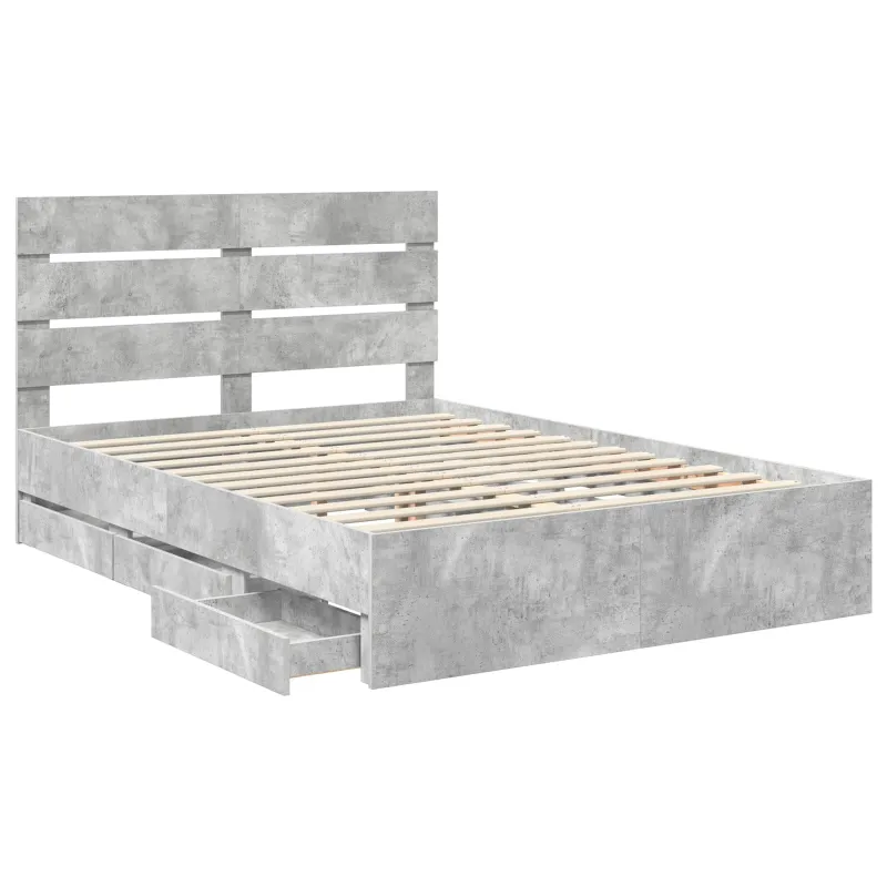Lovos rėmas Betono pilka 150 x 200 cm Inžinerinė mediena