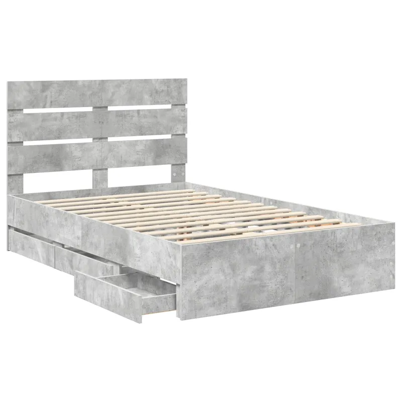Lovos rėmas Betono pilka 135 x 190 cm Inžinerinė mediena