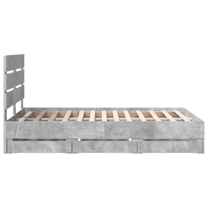 Lovos rėmas Betono pilka 135 x 190 cm Inžinerinė mediena