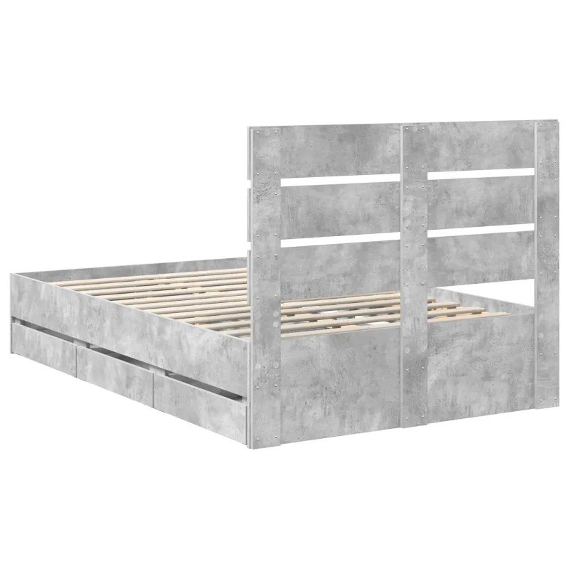 Lovos rėmas Betono pilka 135 x 190 cm Inžinerinė mediena