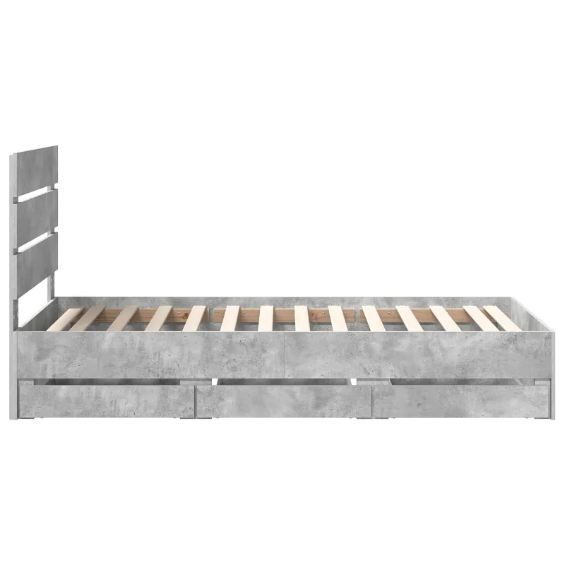 Lovos rėmas Betono pilka 90 x 200 cm Inžinerinė mediena