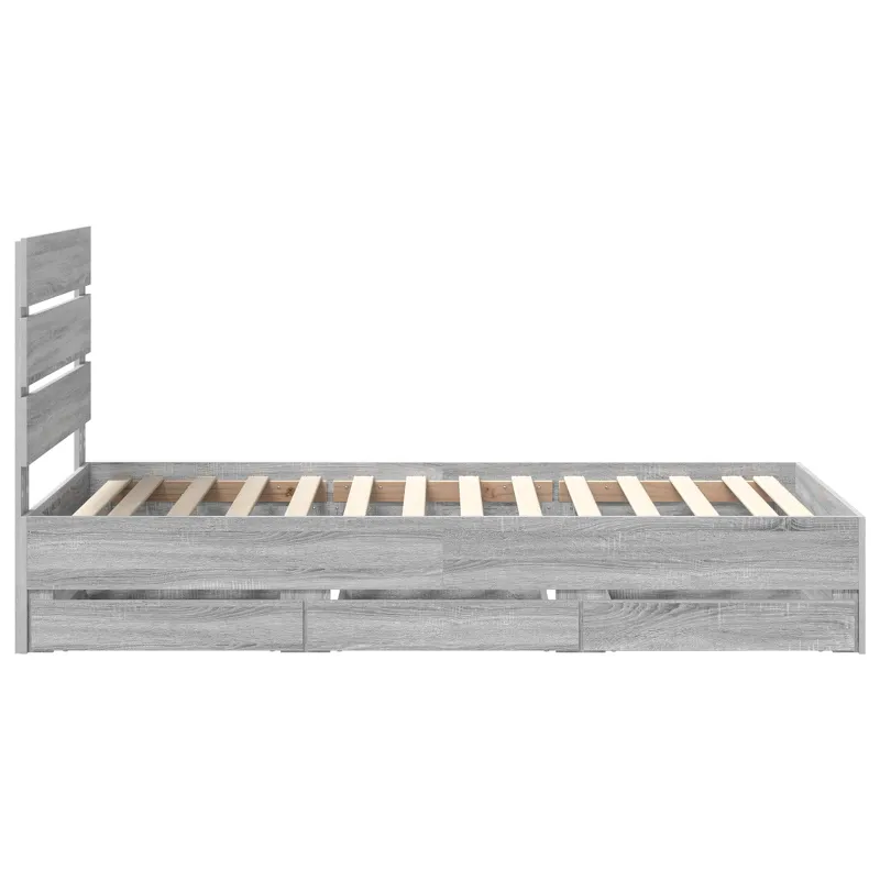 Lovos rėmas Pilkas Sonoma 90 x 200 cm Inžinerinė mediena