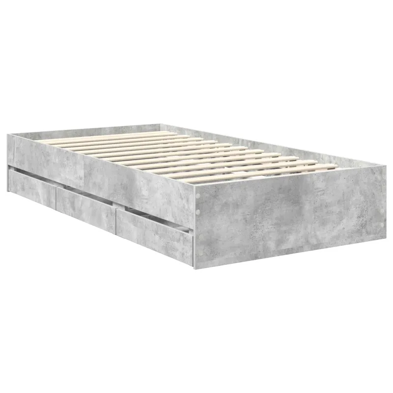 Lovos rėmas Betono pilka 90 x 190 cm Inžinerinė mediena