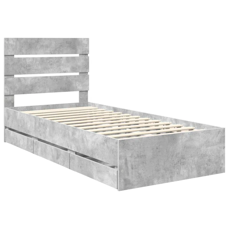 Lovos rėmas Betono pilka 75 x 190 cm Inžinerinė mediena