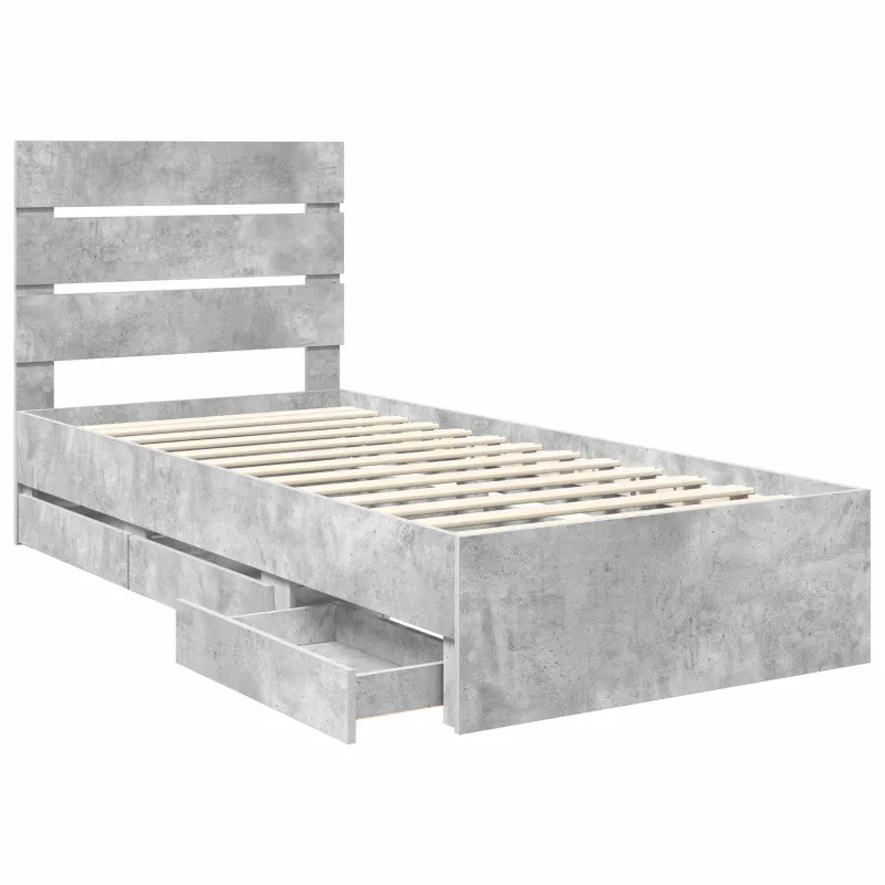 Lovos rėmas Betono pilka 75 x 190 cm Inžinerinė mediena