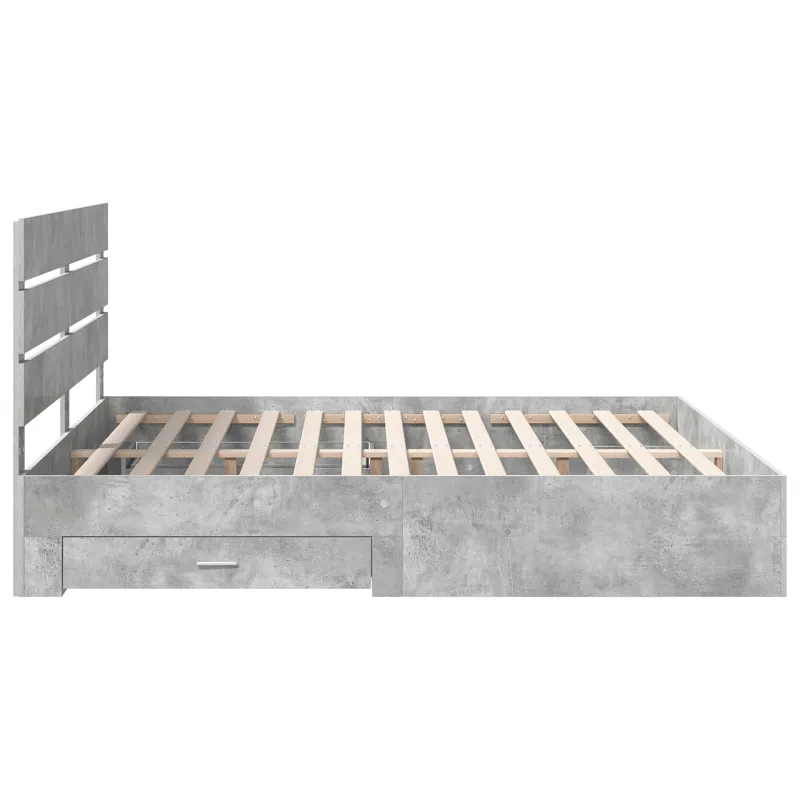 Lovos rėmas Betono pilka 200 x 200 cm Apdirbta mediena