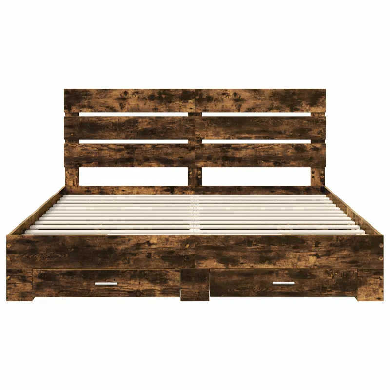 Lovos rėmas Rūkyta ąžuolas 200 x 200 cm Apdirbta mediena