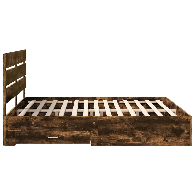 Lovos rėmas Rūkyta ąžuolas 200 x 200 cm Apdirbta mediena