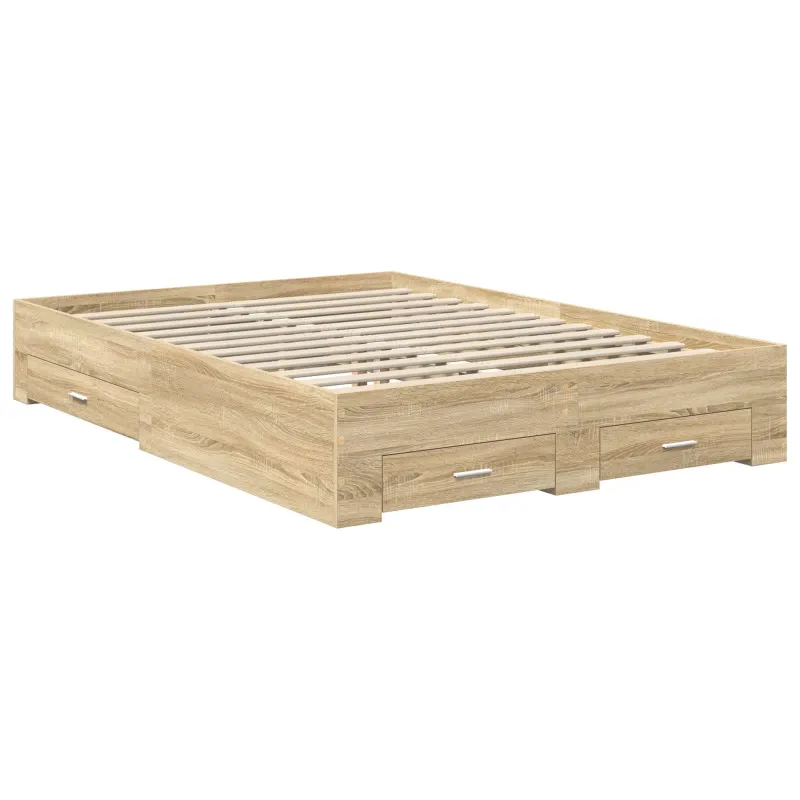 Lovos rėmas Sonoma ąžuolas 135 x 190 cm Apdirbta mediena