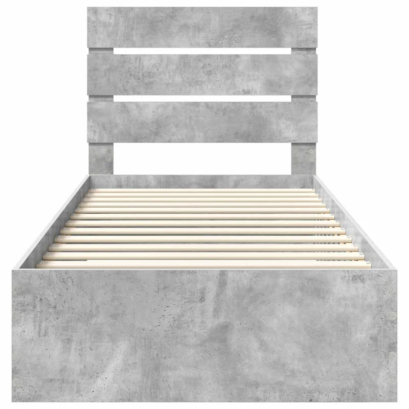 Lovos rėmas su stalčių Betono pilko ir sidabro 70 x 190 cm