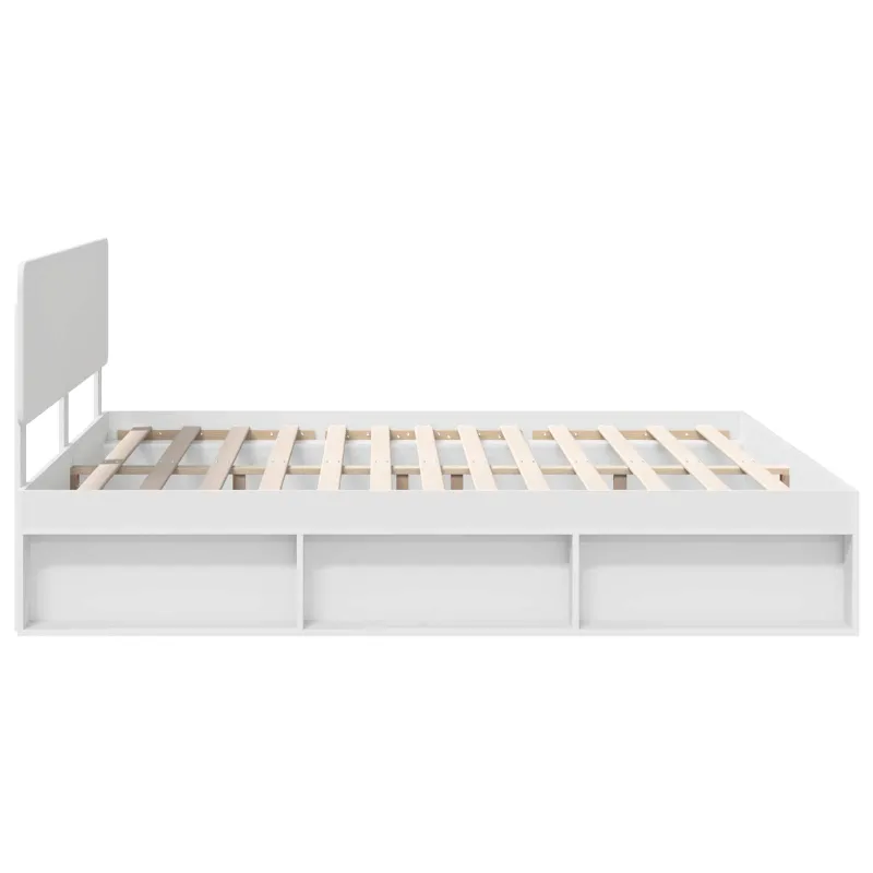 Lovos rėmas Balta 180 x 200 cm Kietos pušies mediena