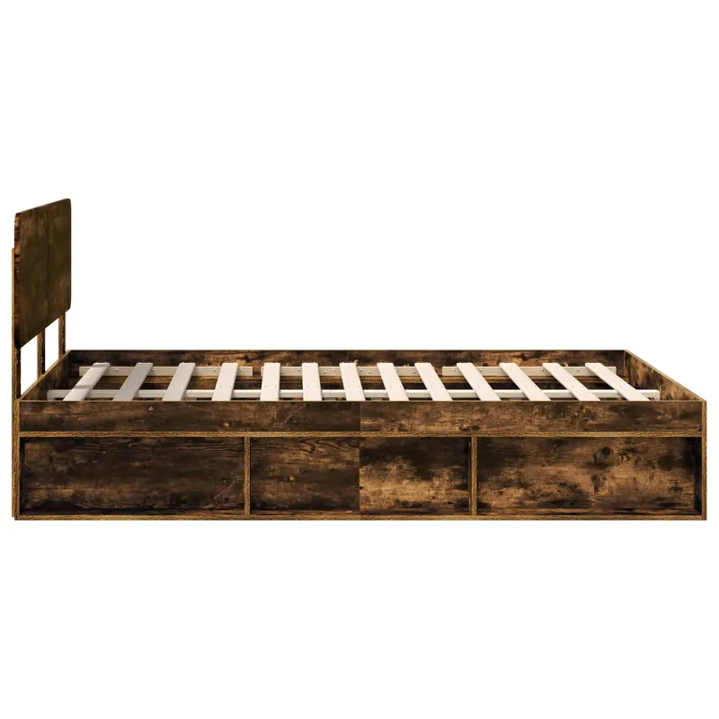 Lovos rėmas Rūkyta ąžuolas 150 x 200 cm Kietos pušies mediena