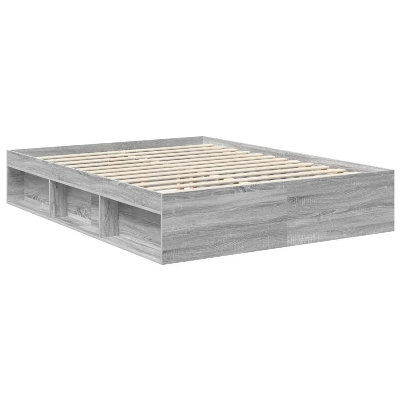 Lovos rėmas Pilkas Sonoma 150 x 200 cm Kietos pušies mediena