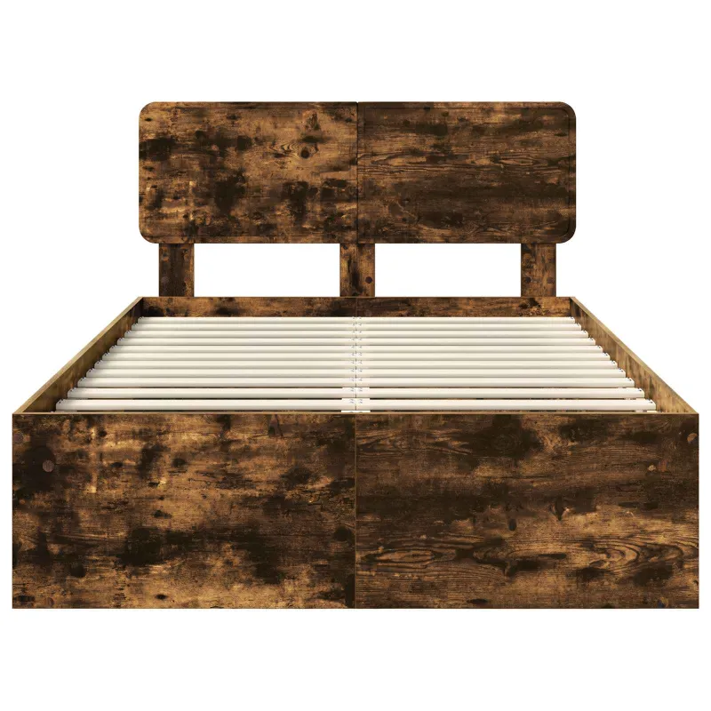 Lovos rėmas Rūkyta ąžuolas 135 x 190 cm Kietos pušies mediena
