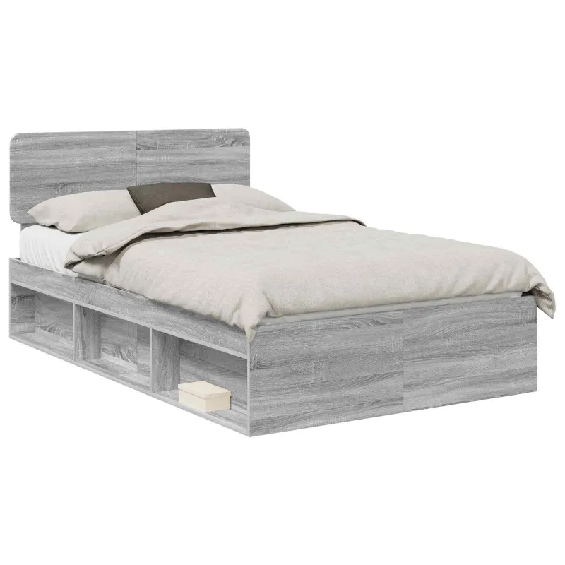 Lovos rėmas Pilkas Sonoma 135 x 190 cm Kietos pušies mediena