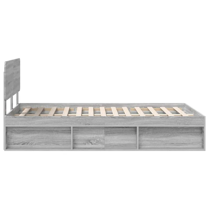 Lovos rėmas Pilkas Sonoma 135 x 190 cm Kietos pušies mediena