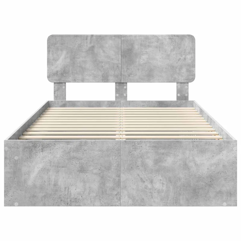 Lovos rėmas Betoninė 120 x 200 cm Kietos pušies mediena