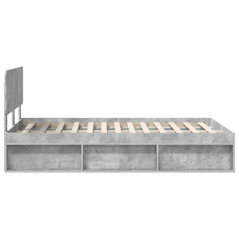 Lovos rėmas Betoninė 120 x 200 cm Kietos pušies mediena