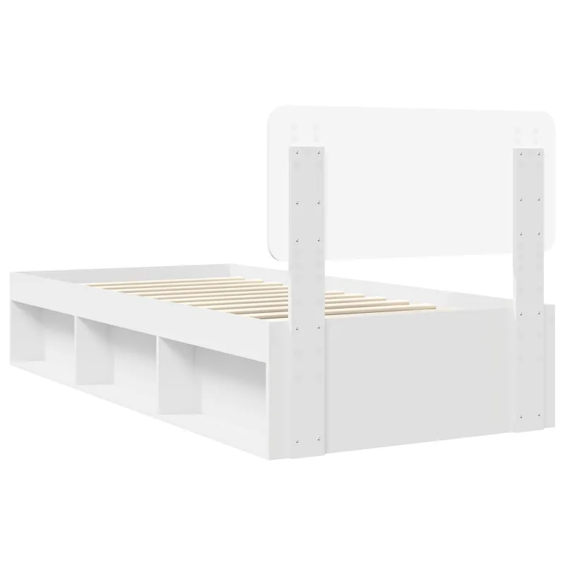 Lovos rėmas Balta 100 x 200 cm Kietos pušies mediena