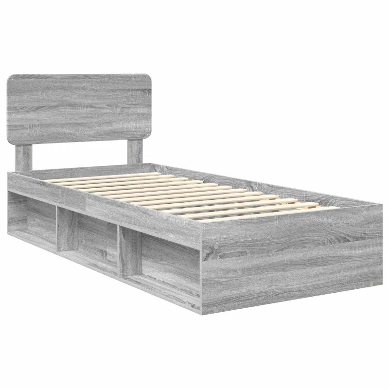 Lovos rėmas Pilkas Sonoma 100 x 200 cm Kietos pušies mediena