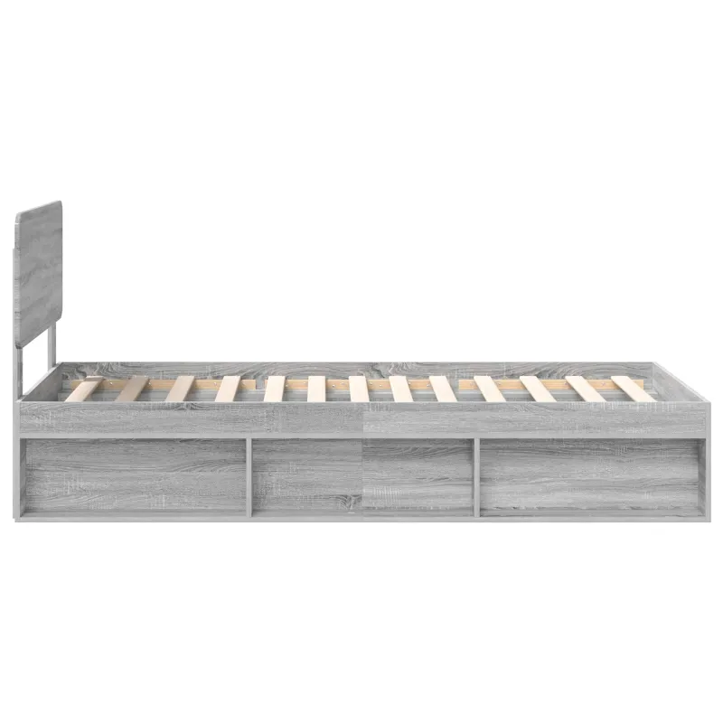 Lovos rėmas Pilkas Sonoma 100 x 200 cm Kietos pušies mediena