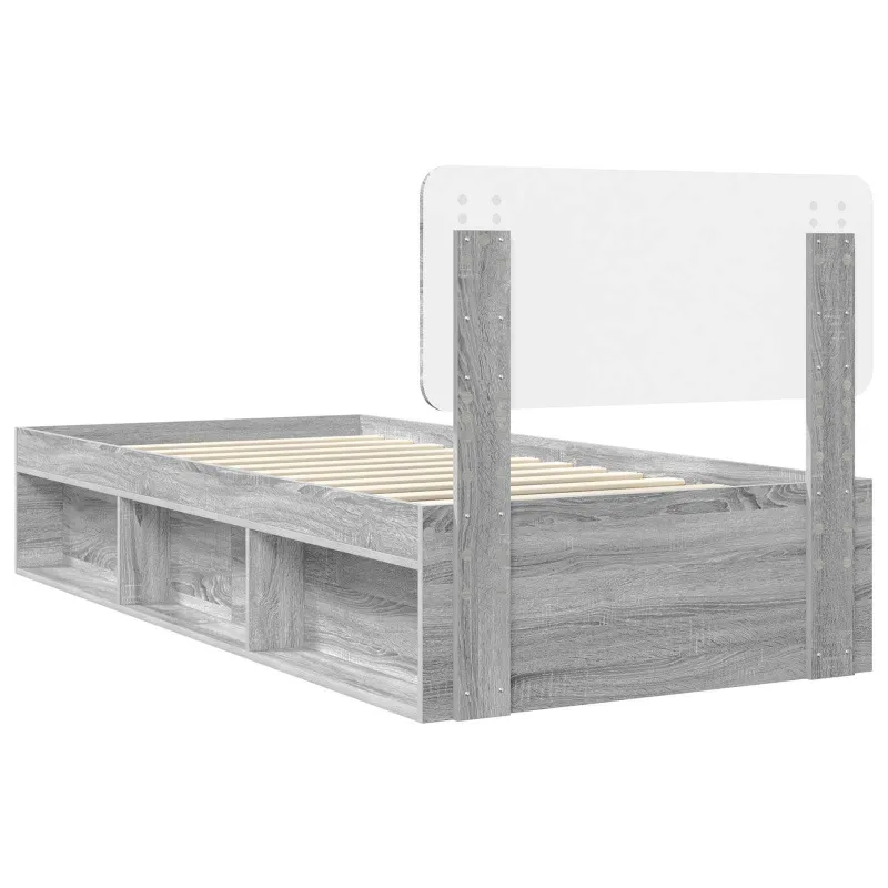 Lovos rėmas Pilkas Sonoma 100 x 200 cm Kietos pušies mediena