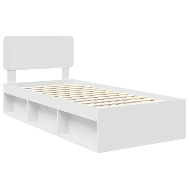 Lovos rėmas Balta 90 x 200 cm Kietos pušies mediena