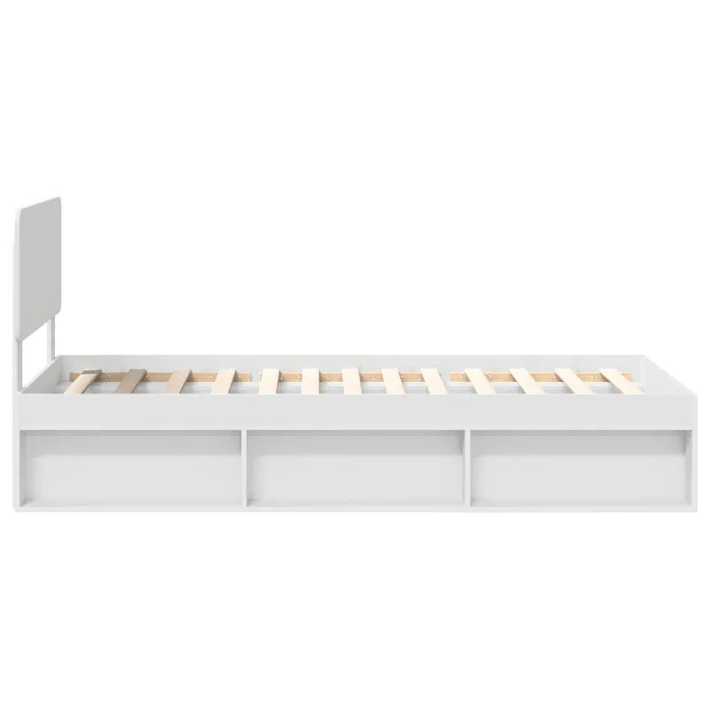 Lovos rėmas Balta 90 x 200 cm Kietos pušies mediena