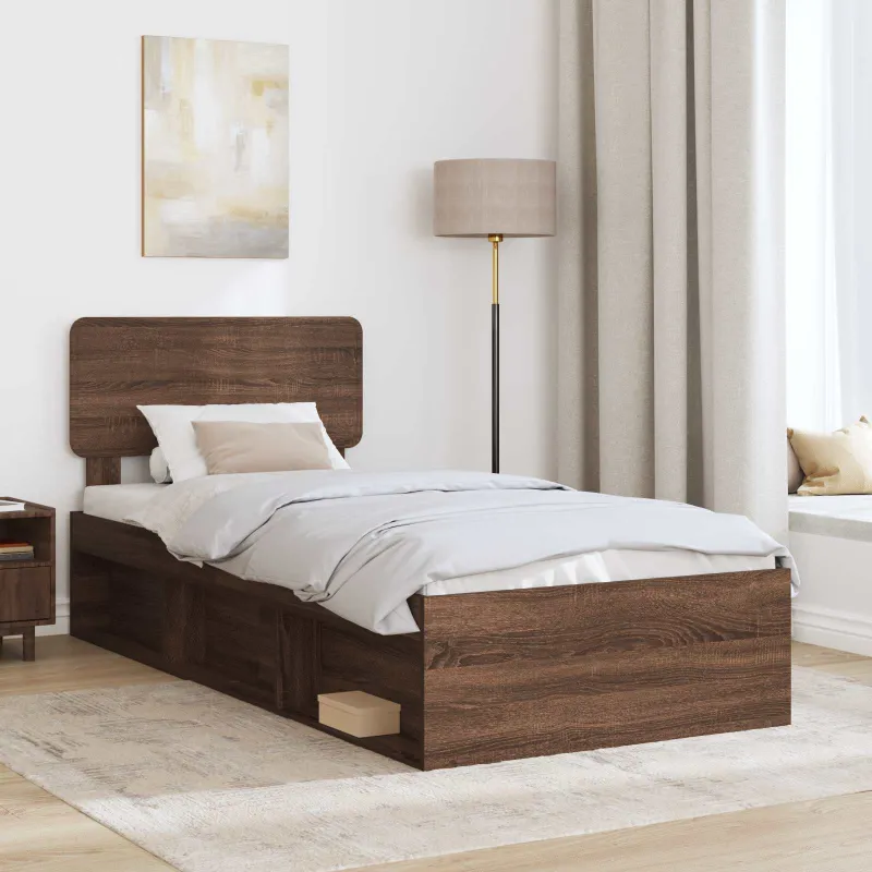 Lovos rėmas Rudas ąžuolas 75 x 190 cm Kietos pušies mediena