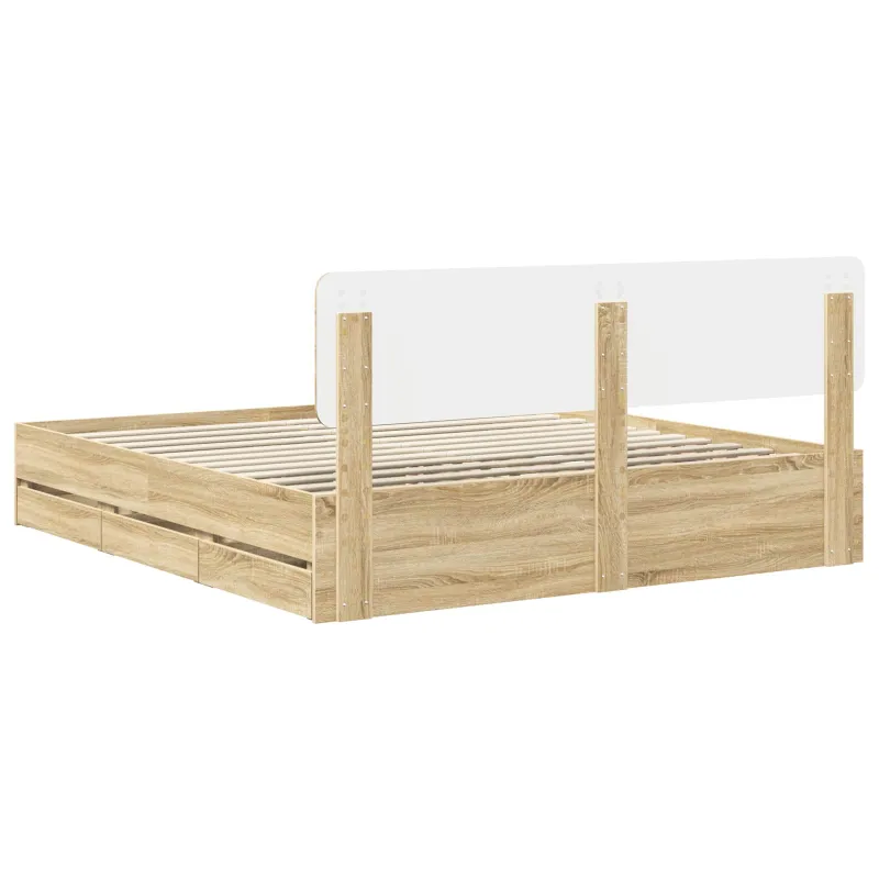 Lovos rėmas Sonoma ąžuolas 200 x 200 cm Dirbtinė mediena