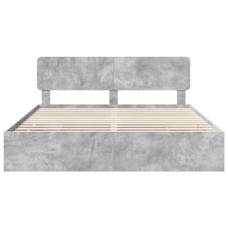 Lovos rėmas Betono Pilka 200 x 200 cm Dirbtinė mediena