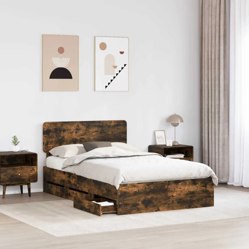 Lovos rėmas Rūkytas Ąžuolas 120 x 200 cm Dirbtinė mediena