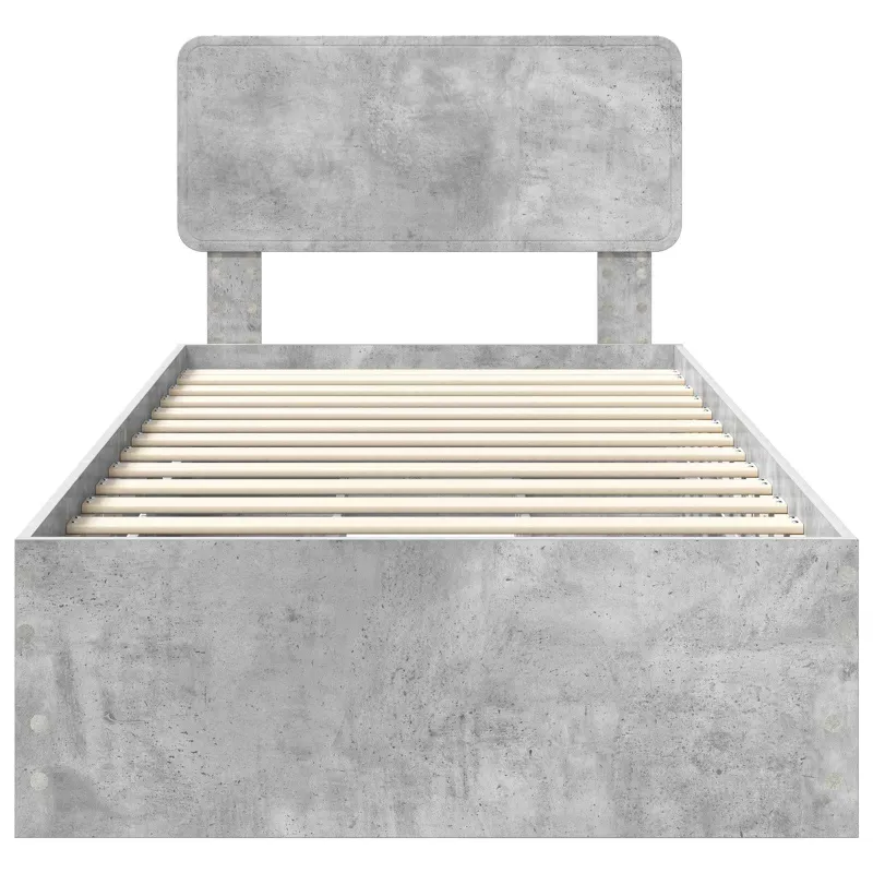 Lovos rėmas Betono Pilka 90 x 200 cm Dirbtinė mediena