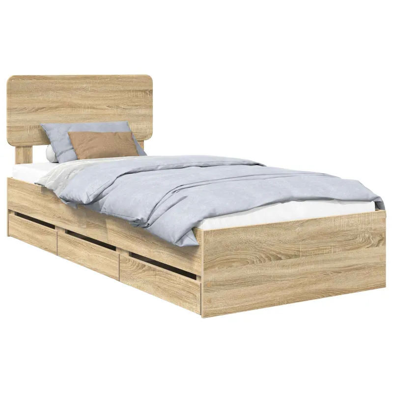 Lovos rėmas Sonoma ąžuolas 75 x 190 cm Dirbtinė mediena