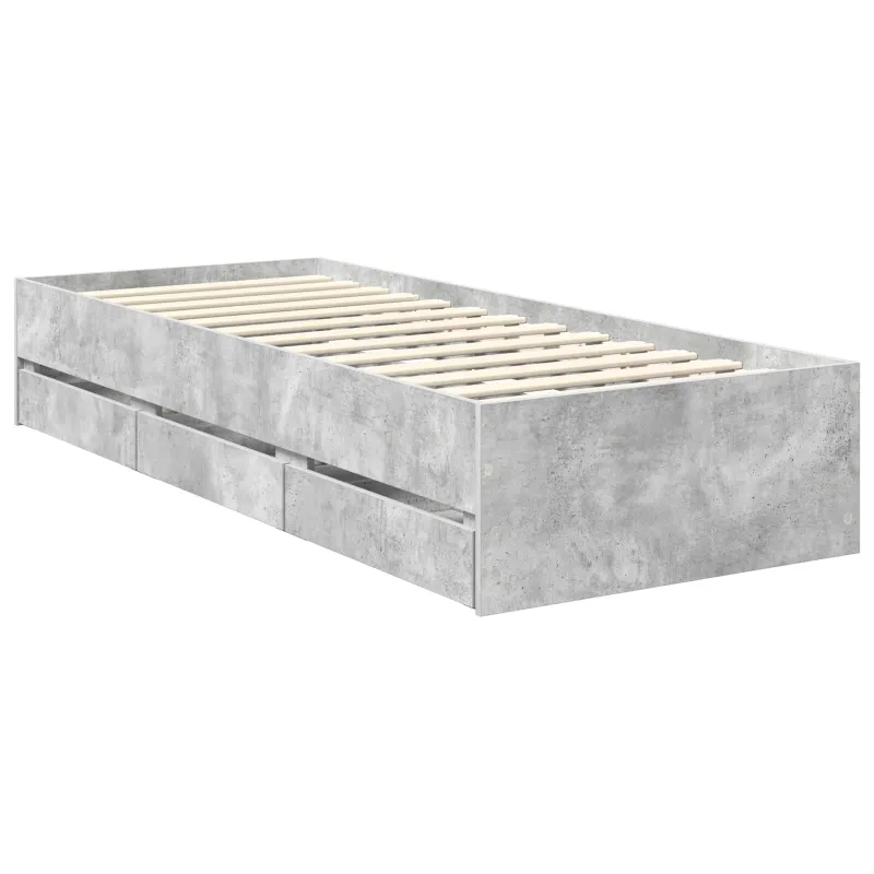 Lovos rėmas Betono Pilka 75 x 190 cm Dirbtinė mediena