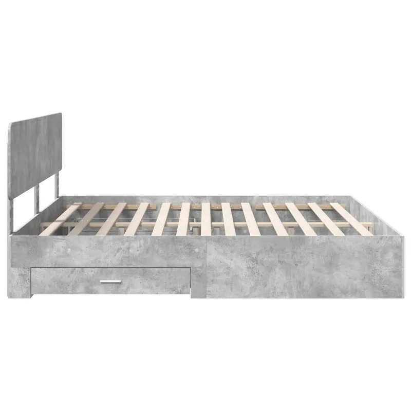 Lovos rėmas Betono pilka 180 x 200 cm Apdirbta mediena