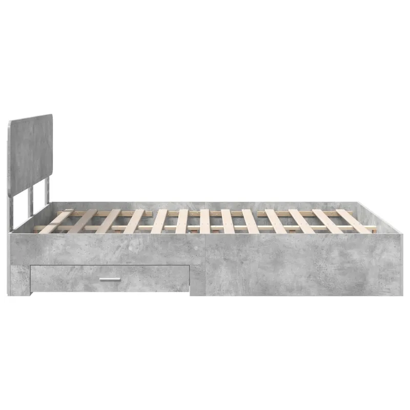 Lovos rėmas Betono pilka 140 x 200 cm Apdirbta mediena